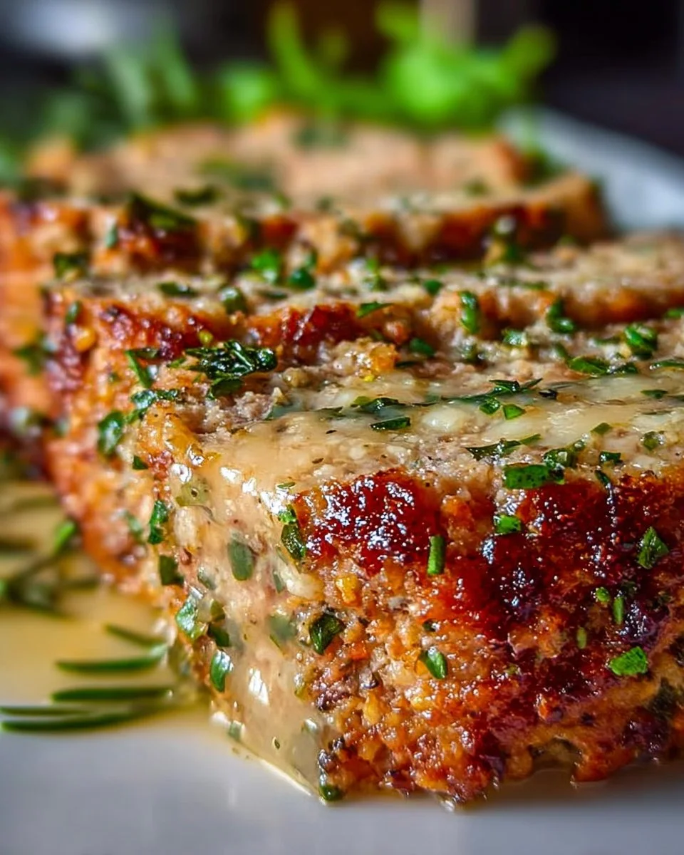 Garlic Parmesan Chicken Meatloaf