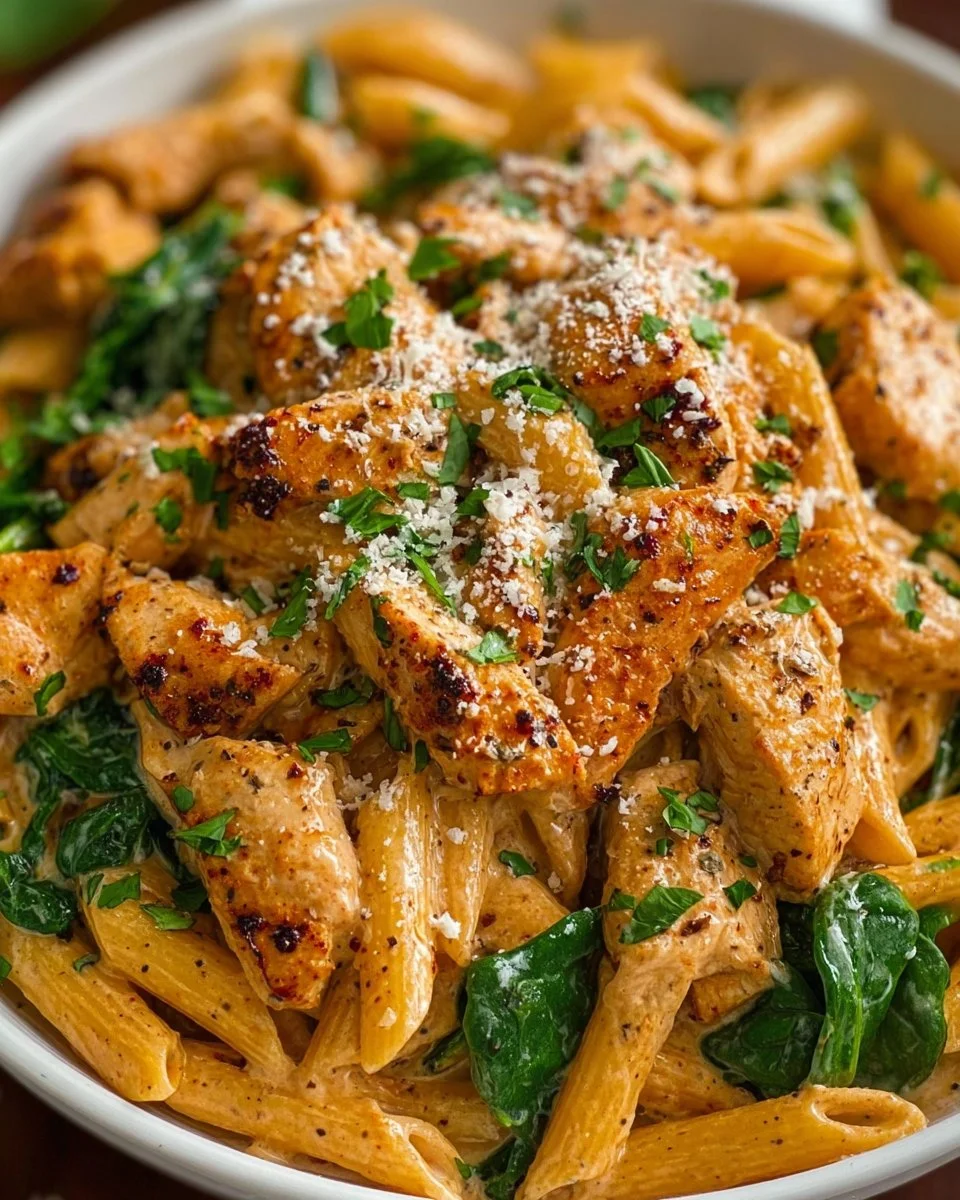 Healthy Garlic Parmesan Chicken Pasta