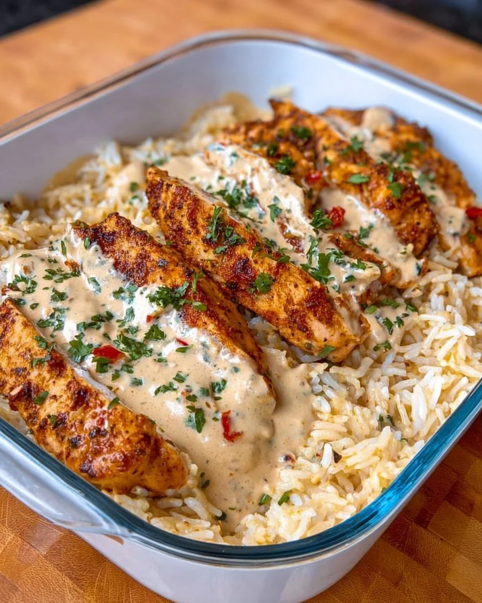 High Protein Creamy Cajun Chicken & Rice