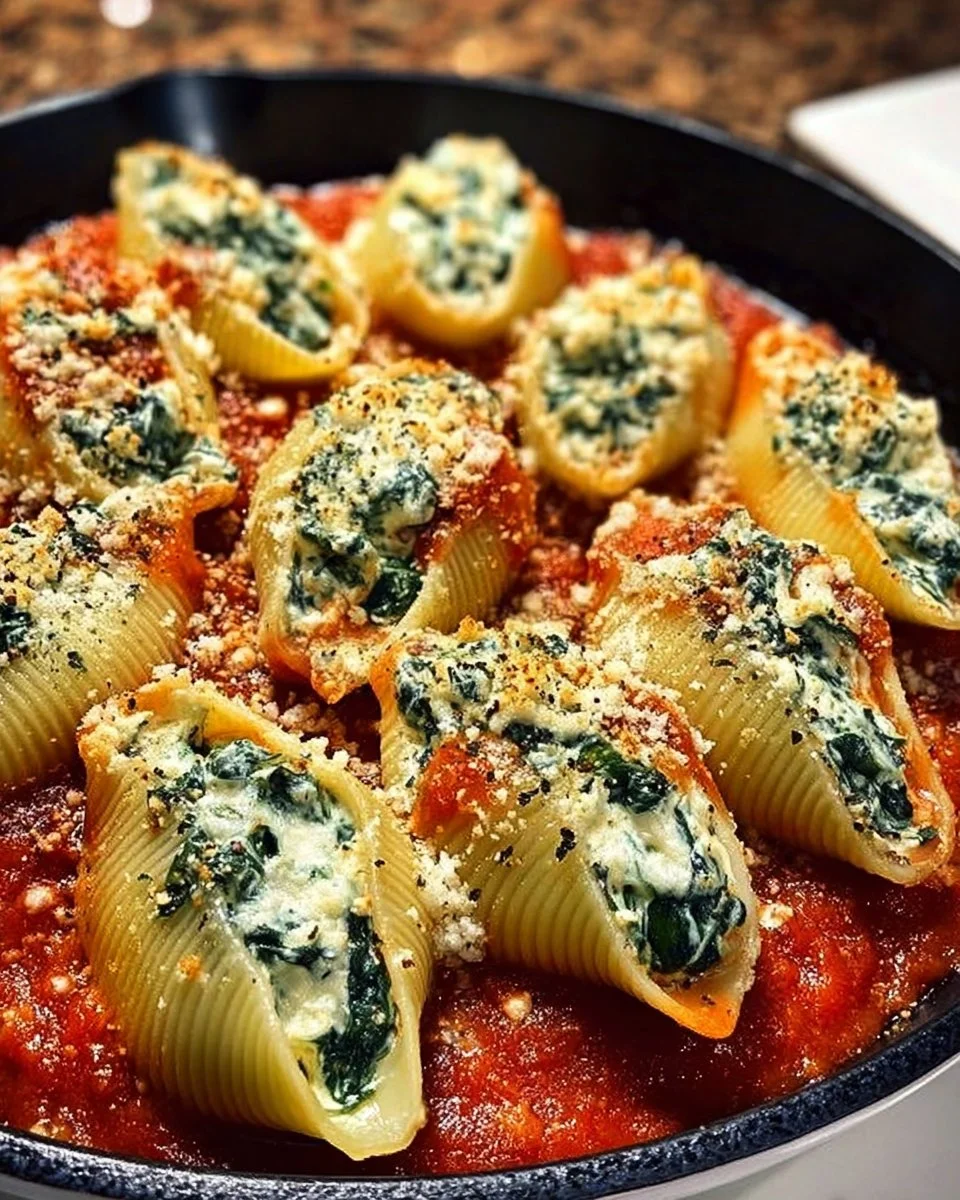 Spinach and Ricotta Stuffed Shells
