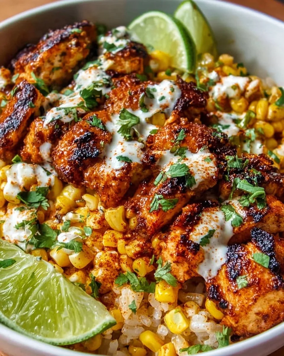 Street Corn Chicken Rice Bowl